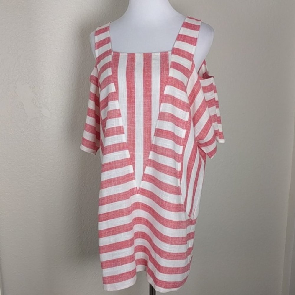 Soft Surroundings Sunset Cream Coral Tunic SZS - Picture 3 of 7